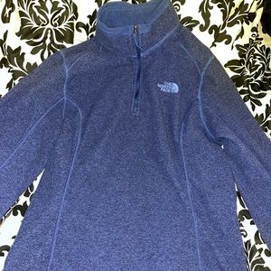 Blue north face quarter zip pullover